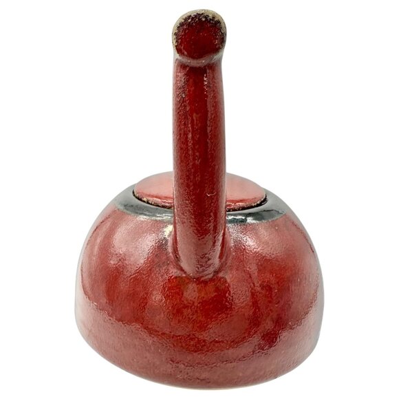 Pier 1 Earthenware Shanghai Tea Set Teapot With Handle & Lid Red Black 7 x 5.5 - Picture 6 of 11